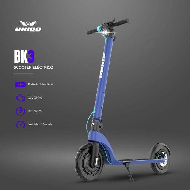 Descubre la revolución en movilidad con el Scooter BK3. Batería 36v - 5AH, motor 36V 350W, 15-20km de autonomía, y velocidad máxima de 25km/h. ¡Único como tú! 🚀 #unicoesunico #lanuevaera #scooter